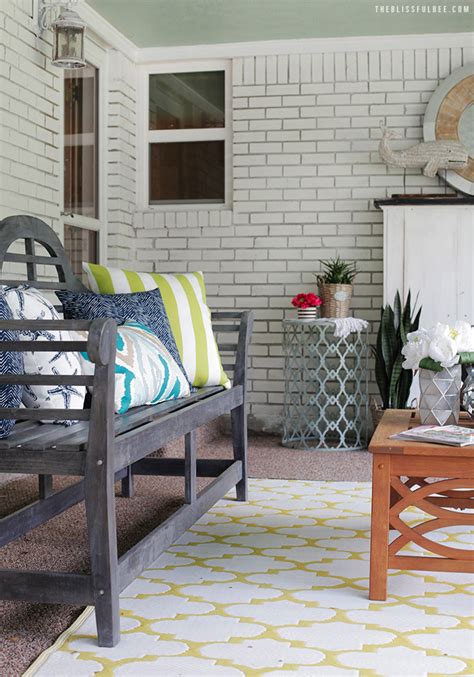 Back Porch Makeover THE BLISSFUL BEE