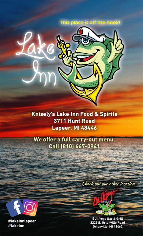 Menu - Lake Inn Lapeer