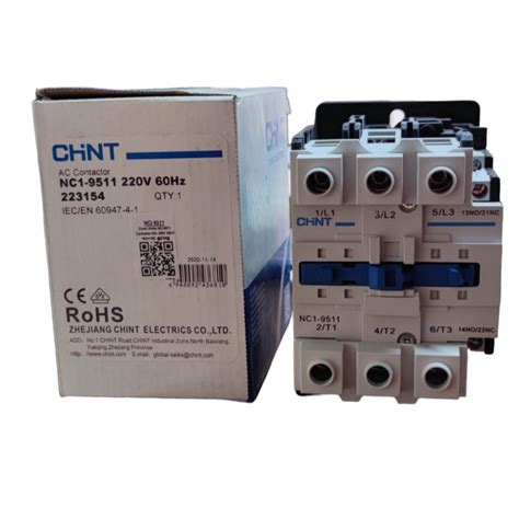 CHINT Magnetic Contactor 110A 220V 1 NC 1NO Operational Current 95A