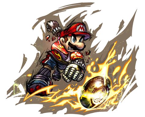 Mario Strikers Charged (Wii) Artwork including all Sidekicks and Team Captains