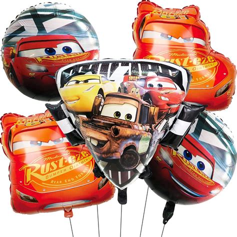 Lightning Mcqueen Balloon Simyron Pcs Balloons Set Aluminum Racing