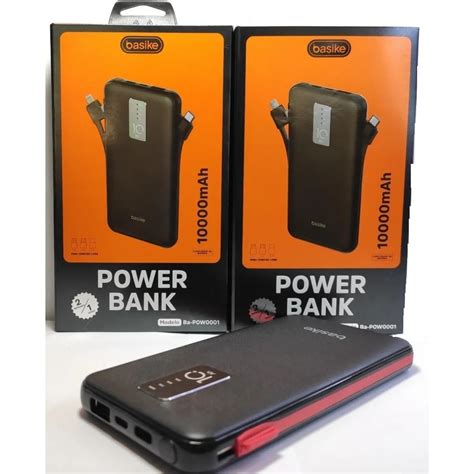 Power Bank Basike 10 000mah Pow 0001 Shopee Brasil