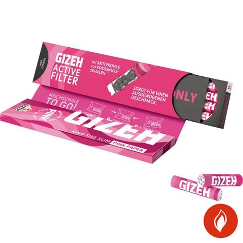 Gizeh Pink King Size Slim Active Filter Packung Kaufen