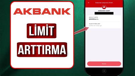 Akbank Mobil G Nl K Limit Artt Rma Kredi Kart Nternet Al Veri I