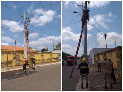 Trabalhador Fica Pendurado Em Poste De Energia Ap S Sofrer Descarga