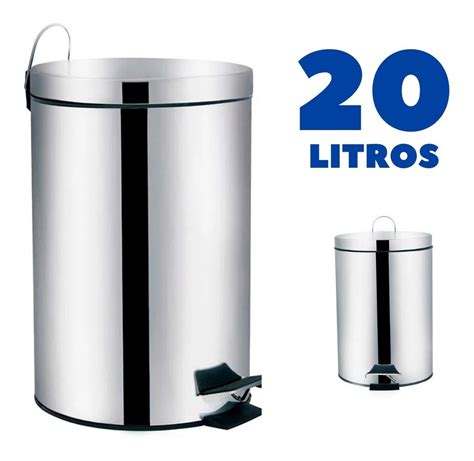 Lixeira A O Inox L Balde Remov Vel E Pedal Westing