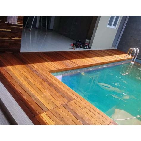 Jual Lantai Kayu Decking Bengkirai Deck Pool Lantai Kolam Teras Balkon