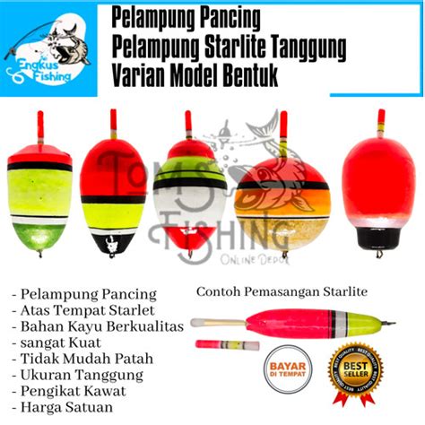 Jual Pelampung Pumbul Pancing Starlite Kayu Tanggung Besar 4 5cm Varian