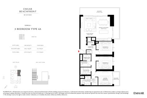 Floor Plans - Emaar Beachfront Dubai Marina by Emaar