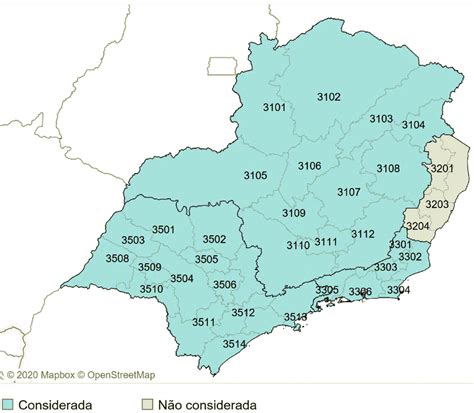 Figura A3 Mapa das mesorregiões da região Sudeste do Brasil