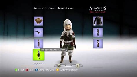 Assassins Creed Revelations Xbox Live Avatar Marketplace Items