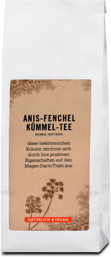 the wellness co Herbal Infusion Anis Fenchel Kümmel Tee lose 150 g