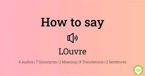 How To Pronounce Louvre Howtopronounce