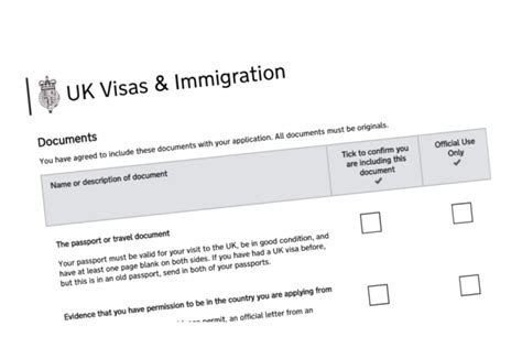 Uk Visa And Immigration Document Checklist