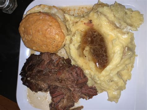 Roast Beef Mashed Potatoes With Gravy And Biscuits Rtonightsdinner