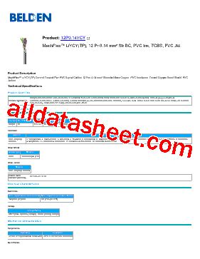 12P0 14YCY Datasheet PDF Belden Inc