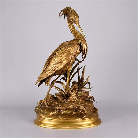 Moigniez Heron Animalier Bronze By Jules Moigniez Hickmet Fine Art