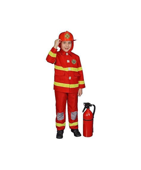 Fire Fighter Kids Costume Red - Boys Costumes