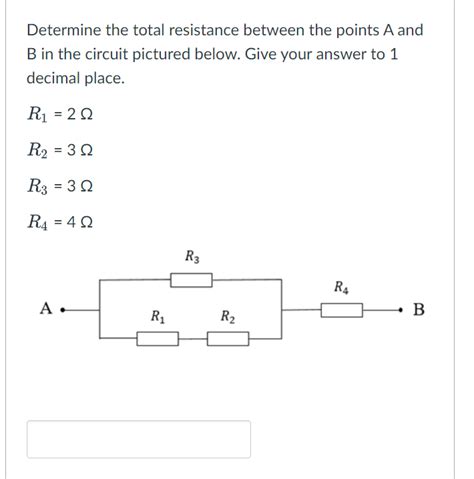 Solved Determine The Total Resistance Between The Point