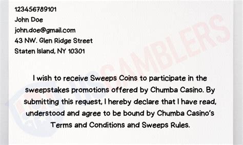 Chumba Casino envelope write-in guide - How-to guides - SweepsCasinos.US Forum