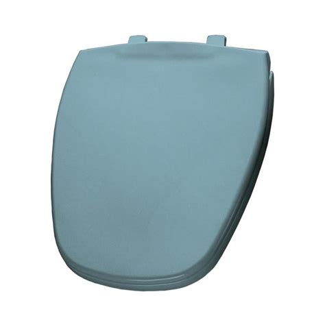 Shop Bemis Twilight Blue Plastic Round Toilet Seat At