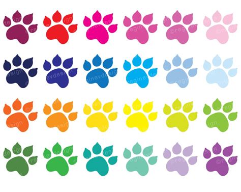 Cat Paw Print Clipart, Cat Paws, Paw Print, Kitten Paws, Vector ...