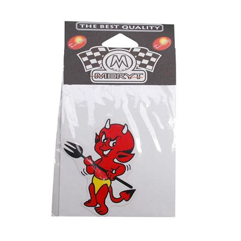 Autocollant Sticker Meryt Devil Petit Avec Trident X Cm En