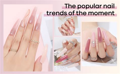 Amazon Modelones Poly Extension Gel Kit For Nail 12 Colors Pink Glitter Nude Tones Poly