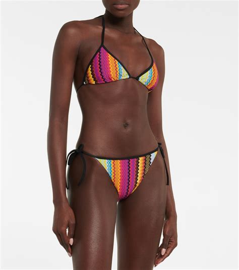 Missoni Mare Zig Zag Knit Triangle Bikini Missoni Mare