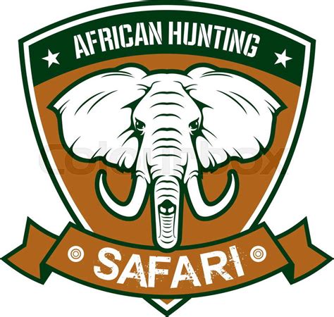 Hunting Sport Club Sign African Safari Hunter Sport Badge Icon With