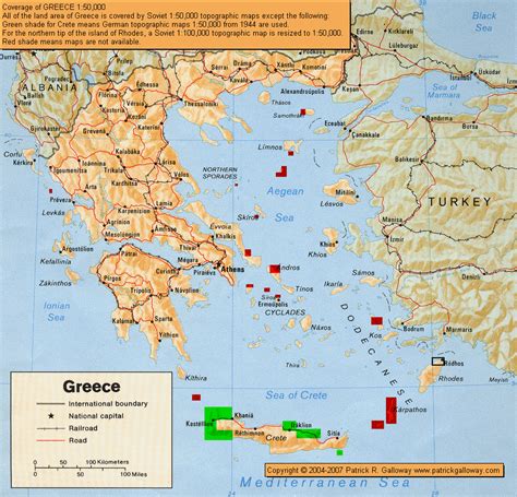 Topographic Map Greece - CYNDIIMENNA