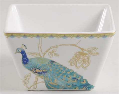 Peacock Garden Individual Square Appetizer Bowl By Fifth Pts