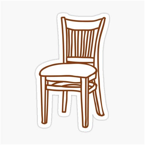 Wooden Chair Sticker For Sale By Roam Designs Redbubble