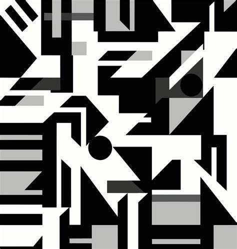 abstract geometric shapes pattern and black and white vector, in the ...