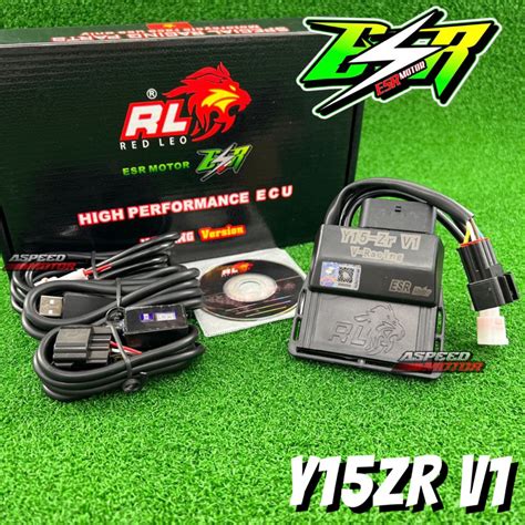 100 RED LEO ECU V RACING ESR MOTOR Y15 Y15ZR V1 V2 Y16ZR RS150 NVX 155