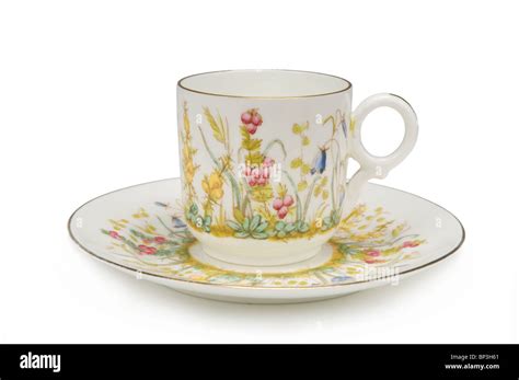 Tea Cup and saucer on white Stock Photo - Alamy