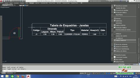 Autocad Architecture Tabelas Youtube