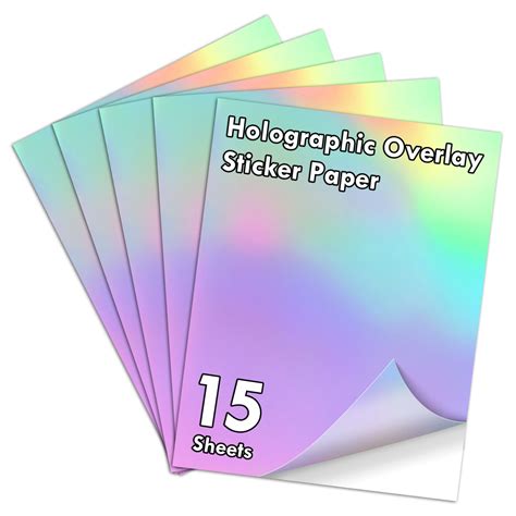 Sheets Koala Holographic Sticker Paper Clear Rainbow Transparent