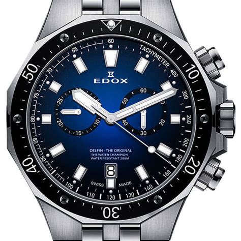 New Edokkusu Edox Delphin Original Chronograph Delfin Original