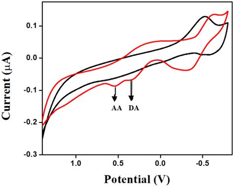Cyclic Voltammogram At Ranhmcm 48pt In Pbs Containing 1 Mm Aa And