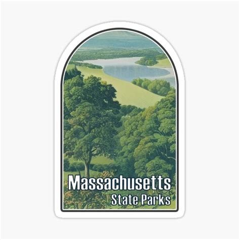 Massachusetts State Parks Illustration Sticker For Sale By Dzzt Redbubble