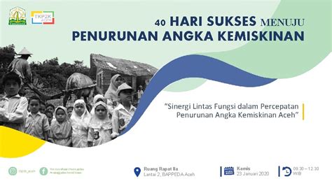 40 Hari Sukses Menuju Penurunan Angka Kemiskinan Sinergi