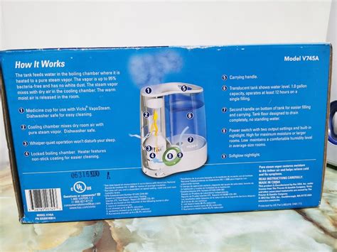 Vicks Warm Mist Humidifier V A Health Nutrition Medical Supplies