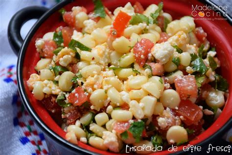 Ensalada De Elote Fresco Recetas De Comida Comida étnica Comida