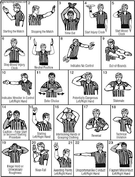 Rules Of Wrestling Ideas | Wrestling rules, Youth wrestling, Hand signals