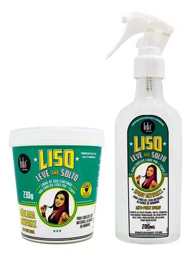 Lola Liso Leve E Solto Kit M Scara Spray Antifrizz Alisado