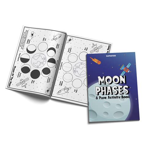 Free Moon Phases Coloring Pages and Worksheet PDF - SUPA STEM