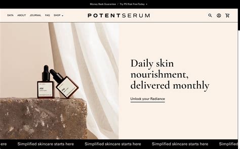 Potent Serum Website Website Branding Serum Web Design