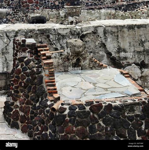 The Ruins Of The Great Pyramid Or Templo Mayor The Main Temple Of