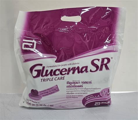 ของแท นม glucerna sr triple care ขนาด1200g วนลา 3 ถงยอย x 400